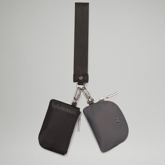 lululemon athletica Accessories - NWT LULULEMON Dual Pouch Wristlet Black/Traverse Grey